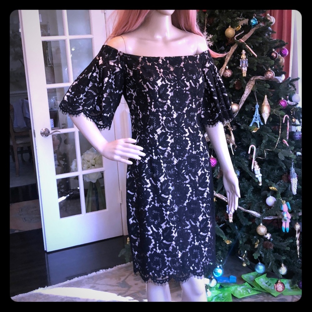 Eliza J off the shoulder lace dress